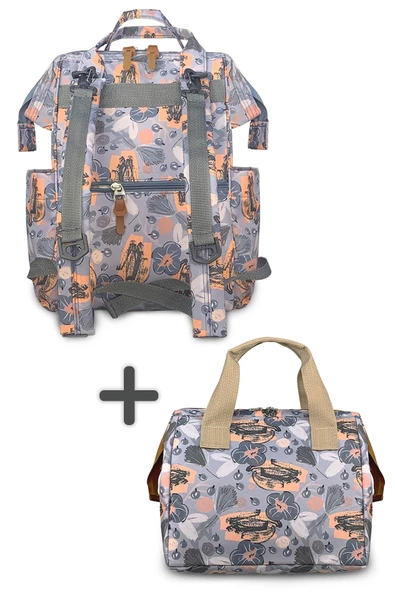 Stylo Paris Anne Bebek Bakım Çantası ve Isı Yalıtımlı Beach Bag Termos Çanta-2'li Takım - 4