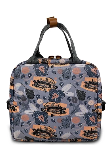 Stylo Isı Yalıtımlı Termal Çanta Mama Ve Yemek Taşıma Beslenme Çantası Askılı Çiçek - Resim 6