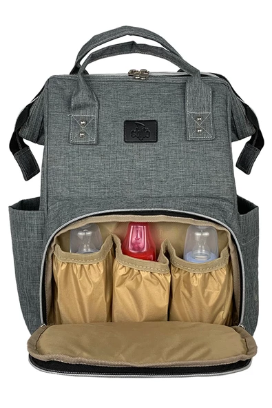Bye Bye Paris Anne Bebek Çantası Gri - Resim 2