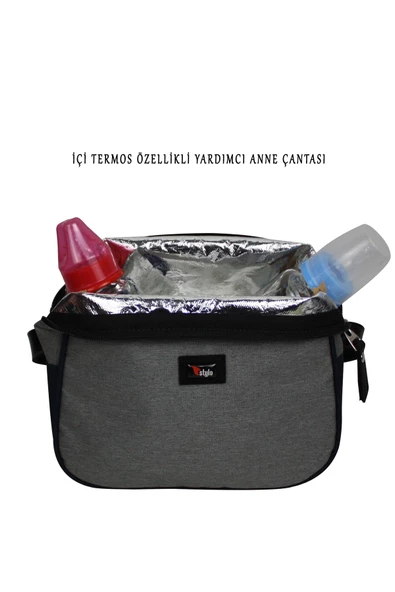 Stylo Working Mothers Bag Bebek Bakım Sırt Çantası - Siyah - 5