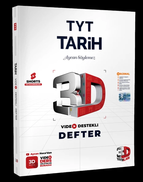 3D Yayınları TYT Tarih Video Destekli Defter
