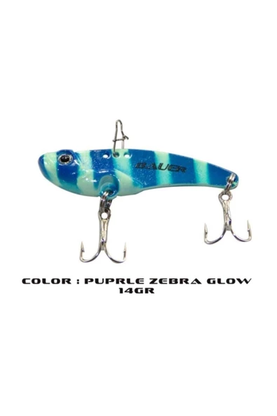 Zincmetal 55m 14gr Vibrasyon Suni Yem  Purple Zebra Glow