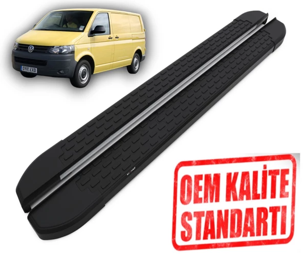T5 TRANSPORTER KISA ŞASE 2003 2015 YILLARI ARASI ARACA ÖZEL NEVADA SİYAH YAN BASAMAK