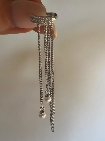 İNCİLİ SALLANTILI EARCUFF - Resim 3