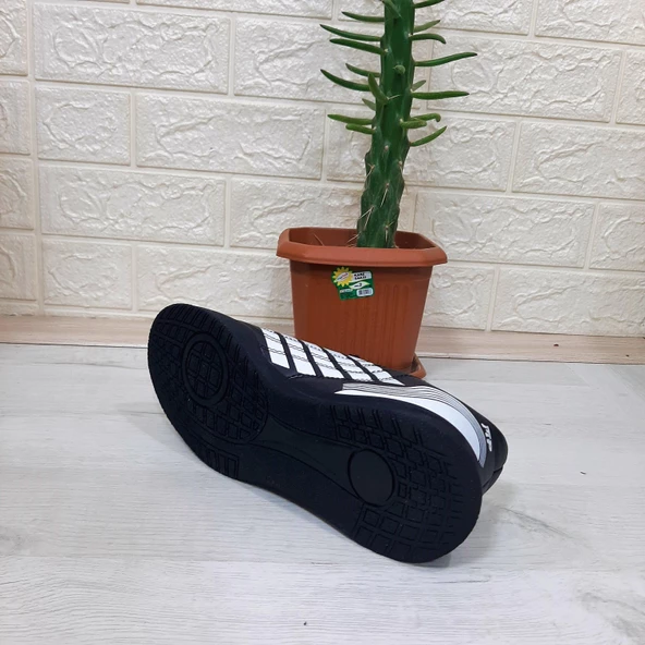 M.P 1351 Siyah-Beyaz Kaymaz Taban Futsal Futbol Ayakkabı - 11