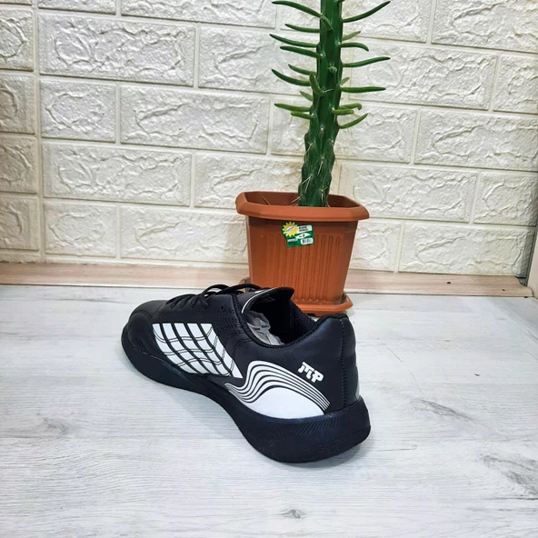 M.P 1351 Siyah-Beyaz Kaymaz Taban Futsal Futbol Ayakkabı - 10