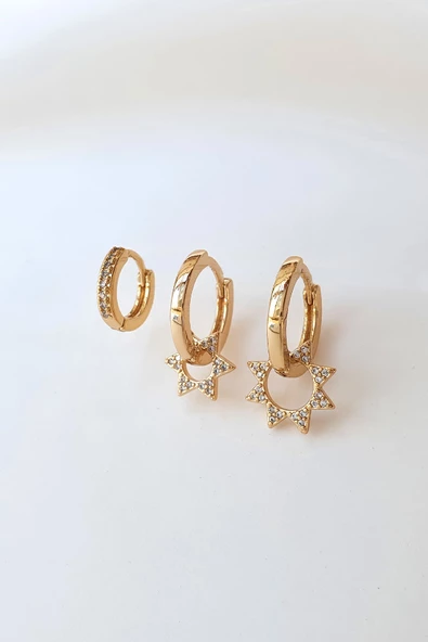 8 KÖŞE YILDIZ 3LÜ SET KÜPE