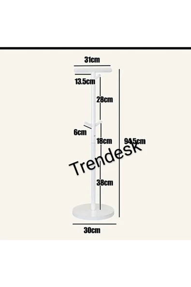 Ayaklı Siyah Askılık Kitap Çanta Depolama Rafları Yatak Odası Organizatör Askı 30*95cm  1058-CN - 3