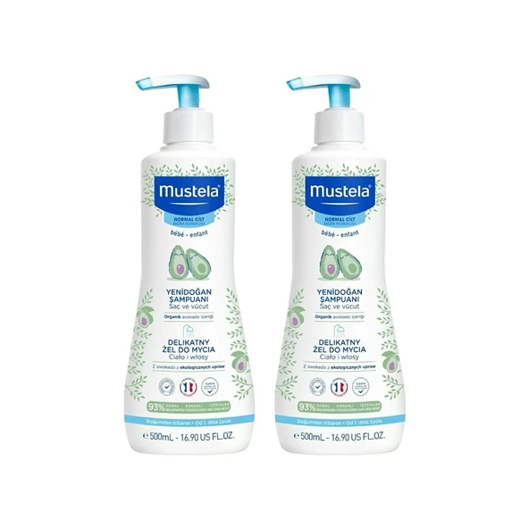 Mustela Gentle Cleansing Yenidoğan Şampuanı 2x500ml