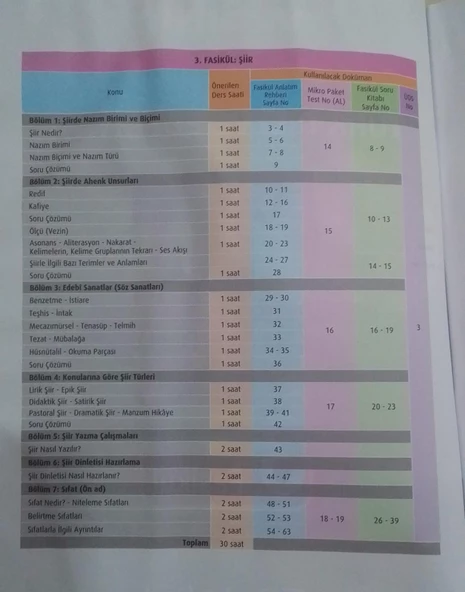 Test Okul Yayınları - 9. Sınıf - Türk Dili ve Edebiyatı Fasikül Anlatım Rehberi - 4