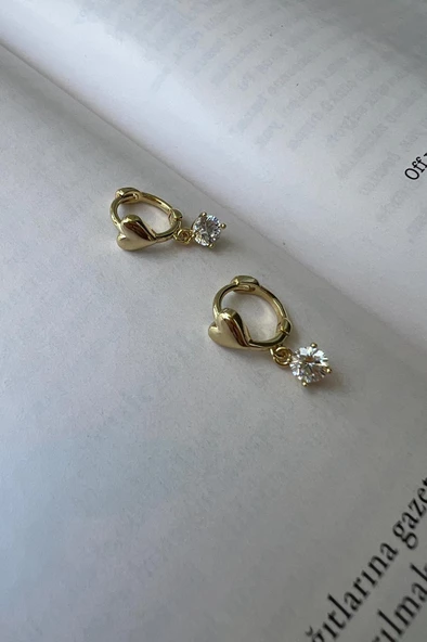 MONALİSA ALTIN KAPLAMA KÜPE - Resim 6