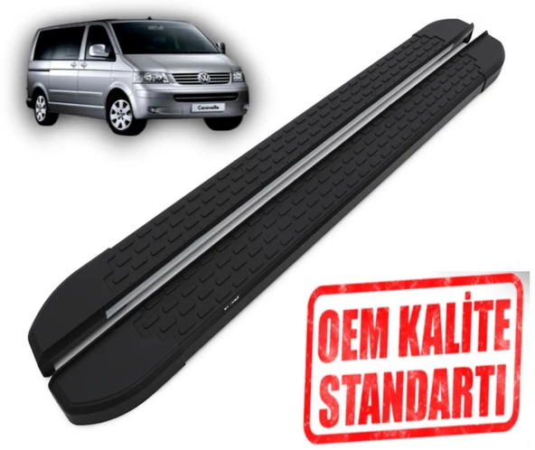 CARAVELLE KISA ŞASE 2003 2023 YILLARI ARASI ARACA ÖZEL NEVADA SİYAH YAN BASAMAK ürün görseli 1