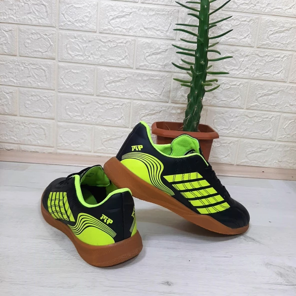 M.P 1351 Siyah-Sarı Kaymaz Taban Futsal Futbol Ayakkabı - 8