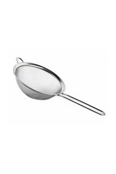 Fame Kitchen Paslanmaz Çelik 18cm ve 20cm Tek Saplı Yuvarlak Süzgeç ve Üçgen Lavabo Süzgeç Seti-3 Parça - 6