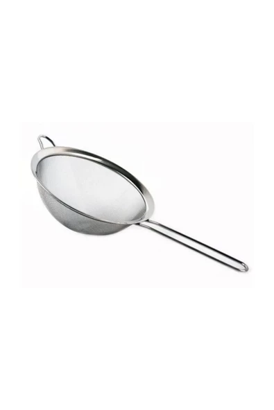 Fame Kitchen Paslanmaz Çelik 18cm ve 20cm Tek Saplı Yuvarlak Süzgeç ve Üçgen Lavabo Süzgeç Seti-3 Parça - 5