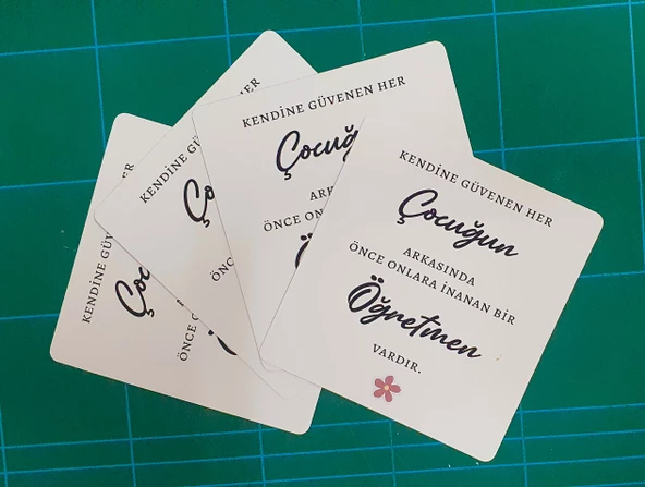 Öğretmenler Günü 24 kasım 4 Lü Tebrik , Hediye , Not Kartı - 6