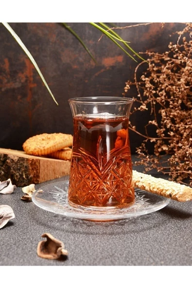 Paşabahçe Timeless Çay Bardağı Ve Çay Tabağı Seti 6 Kişilik - Resim 2