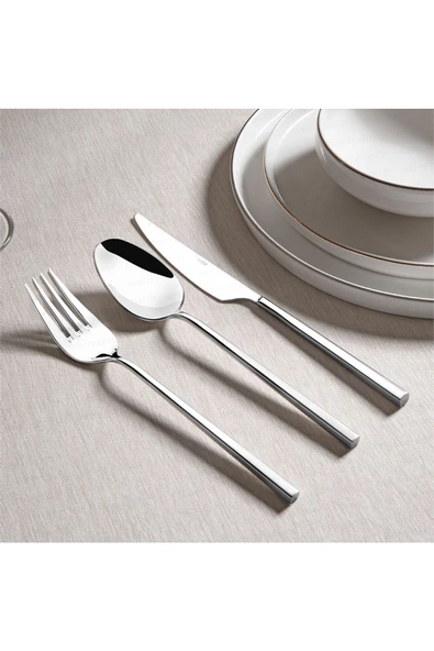 Nehir Gloria Sade 12 Kişilik 72 Parça Çatal Kaşık Bıçak Takımı - 2