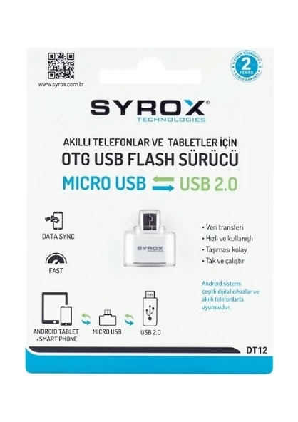 SYROX USB Den Micro Dönüştürücü / Otg SYX-DT12