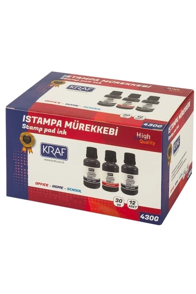 KRAF Istampa Mürekkebi 30cc Kırmızı 430g 12 Adet ürün görseli