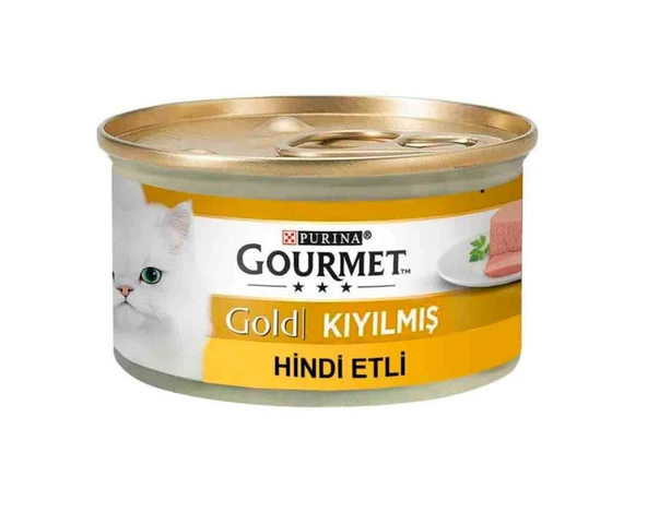 Gourmet Kıyılmış Hindili Premium Yaş Kedi Maması 85gr 48 Adet