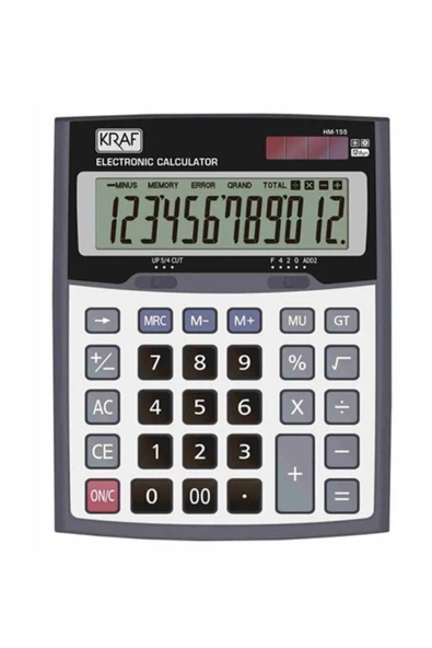 Kraft Masaüstü Hesap Makinesi 12 Hane Hm-155