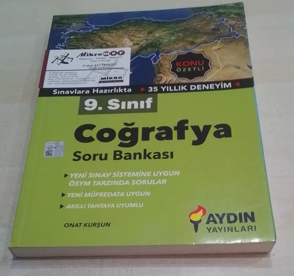 Aydın Yayınları -  9. Sınıf Coğrafya Soru Bankası