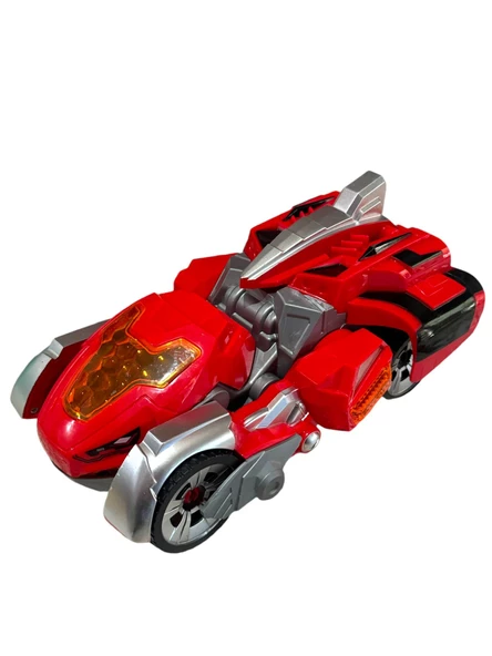 PİLLİ IŞIKLI SESLİ MÜZİKLİ DÖNÜŞEBİLEN TREX DİNAZOR KIRMIZI RENK - 2