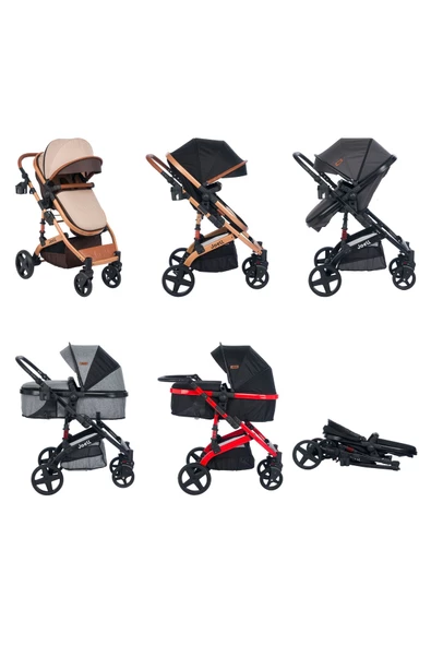 JOELL New Truva Iıı Travel Sistem Bebek Arabası Gold-siyah - Resim 6