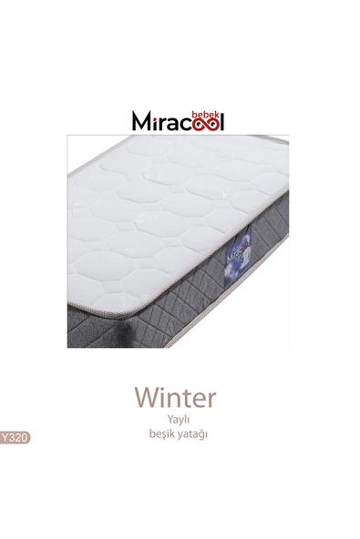 MİRACOOL Winter Yaylı Bebek Beşik Yatağı 70x130 cm Bebek Yatağı Oyun Parkı Yatak - 4