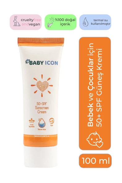 BABY İCON Güneş Kremi - Bebek, Çocuk Ve Hamileler Için Spf 50 Güneş Kremi 100 ml Baby Icon