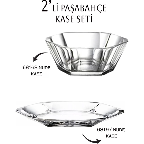 Paşabahçe 2'li Kase Seti 68168 KASE-68197 Kase Sunumluk Set