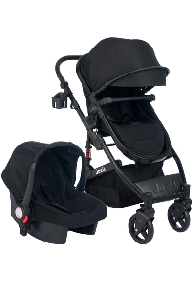 JOELL Truva 1713 Travel Sistem Bebek Arabası Full Black / Yeni Kasa - Resim 2