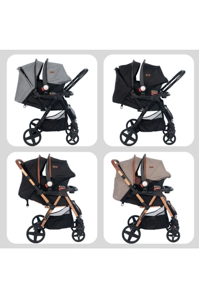 JOELL Trendy Travel sistem Bebek Arabası & Puset & Bebek Bakım Çantası - 3lü set - 6