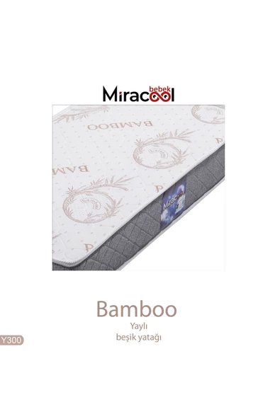 MİRACOOL Bambo Yaylı Bebek Yatağı Beşik Yatağı 80x130cm - 2