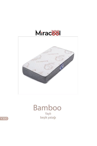 MİRACOOL Bambo Yaylı Bebek Yatağı Beşik Yatağı 80x130cm - 3