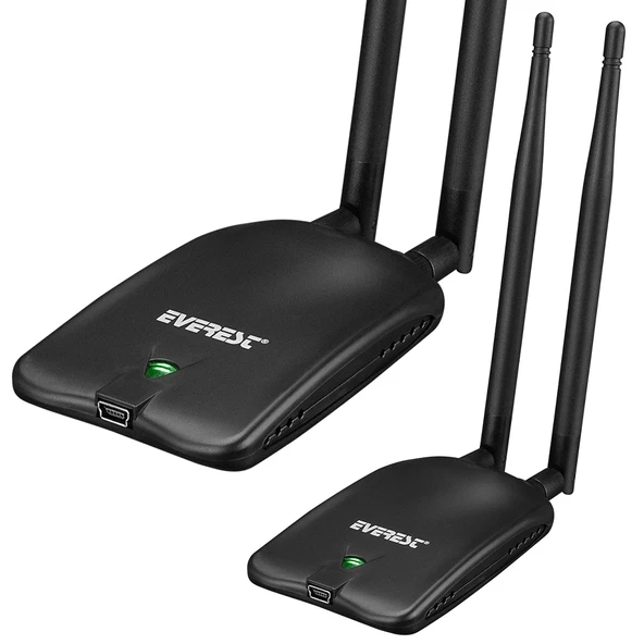 EVEREST EWN-999 300 MBPS ÇİFT ANTENLİ KABLOSUZ WİFİ ALICI WIRELESS USB ADAPTÖR (KABLOLU)