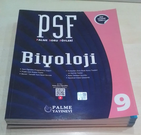 PALME YAYINEVİ - Psf Palme Soru Föyleri - 9. Sınıf Biyoloji