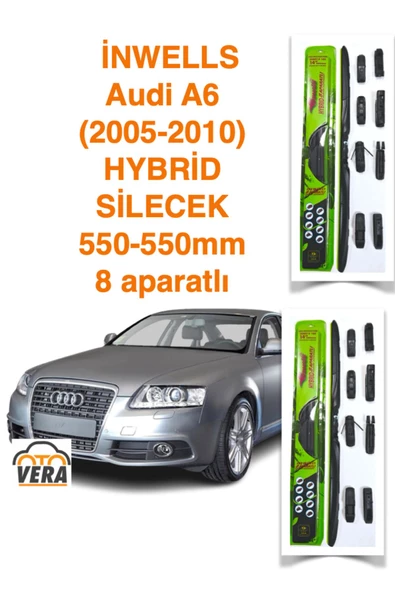 Inwells Audi A6  (2005-2010) Inwells HYBRİD 8 aparatlı Silecek Takımı  550x550 ürün görseli