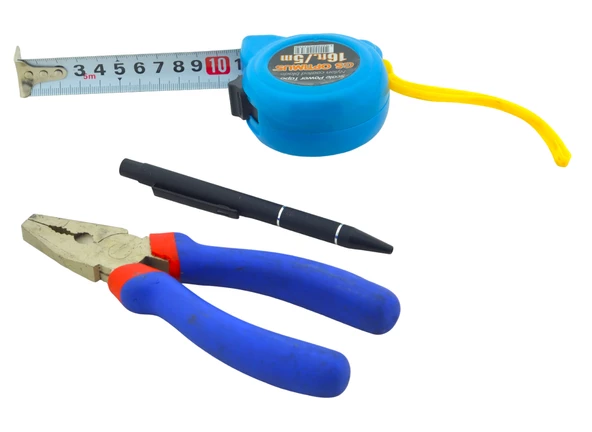 ARJ 180mm Mavi Pense,GS Optimus 5m/16ft Metre,Metal Tükenmez Kalem - 2