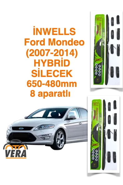 Inwells Ford Mondeo  (2007-2014)  Inwells HYBRİD 8 aparatlı Silecek Takımı  650x480