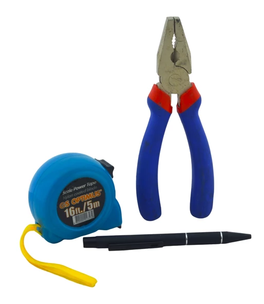 ARJ 180mm Mavi Pense,GS Optimus 5m/16ft Metre,Metal Tükenmez Kalem