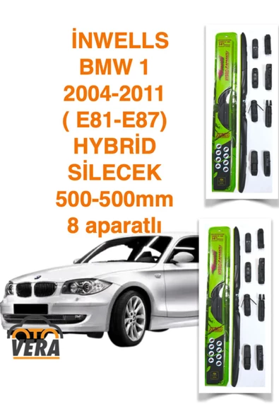 Inwells BMW 1   (2004-2011) Inwells HYBRİD 8 aparatlı Silecek Takımı  500x500