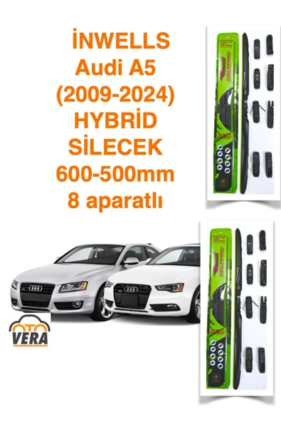 Inwells Audi A5  (2009-2024) Inwells HYBRİD 8 aparatlı Silecek Takımı  600x500 - 1