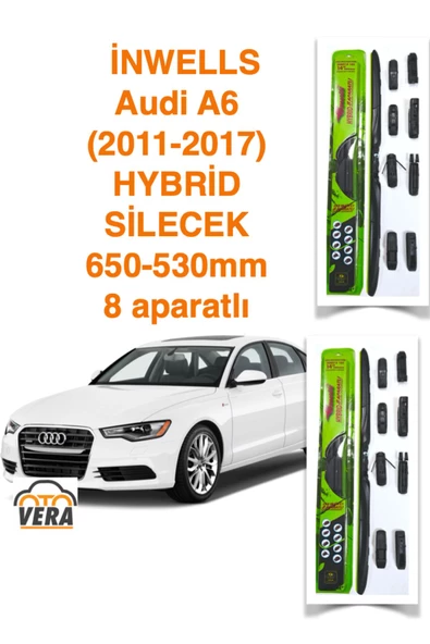 Inwells Audi A6  (2011-2017) Inwells HYBRİD 8 aparatlı Silecek Takımı  650x530 ürün görseli
