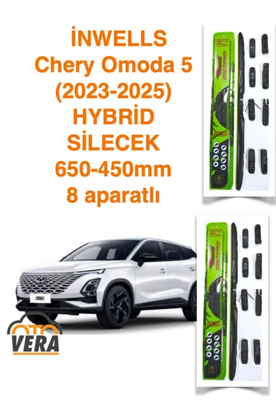 Inwells Chery Omoda 5 (2023-2025) Inwells HYBRİD 8 aparatlı Silecek Takımı  650x450 ürün görseli