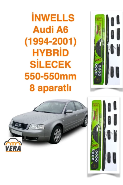 Inwells Audi A6  (1994-2001) Inwells HYBRİD 8 aparatlı Silecek Takımı  550x550 ürün görseli