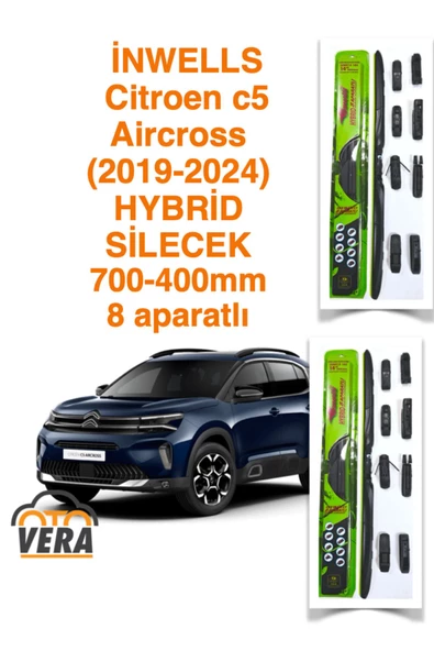 Inwells Citroen C5 Aircross (2019-2024) Inwells HYBRİD 8 aparatlı Silecek Takımı  700x400