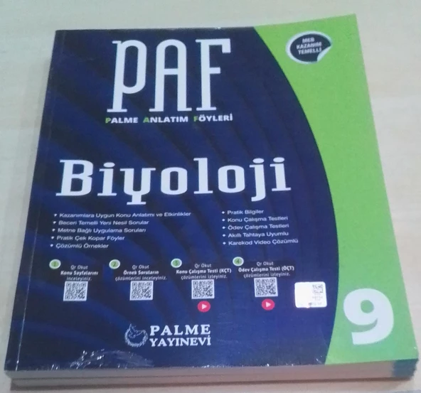 PALME YAYINEVİ - Psf Palme Anlatım Föyleri - 9. Sınıf Biyoloji