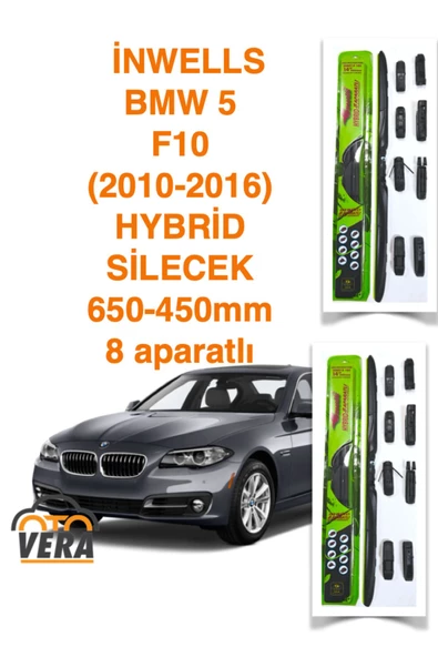 Inwells BMW F10  (2010-2016) Inwells HYBRİD 8 aparatlı Silecek Takımı  650x450 ürün görseli